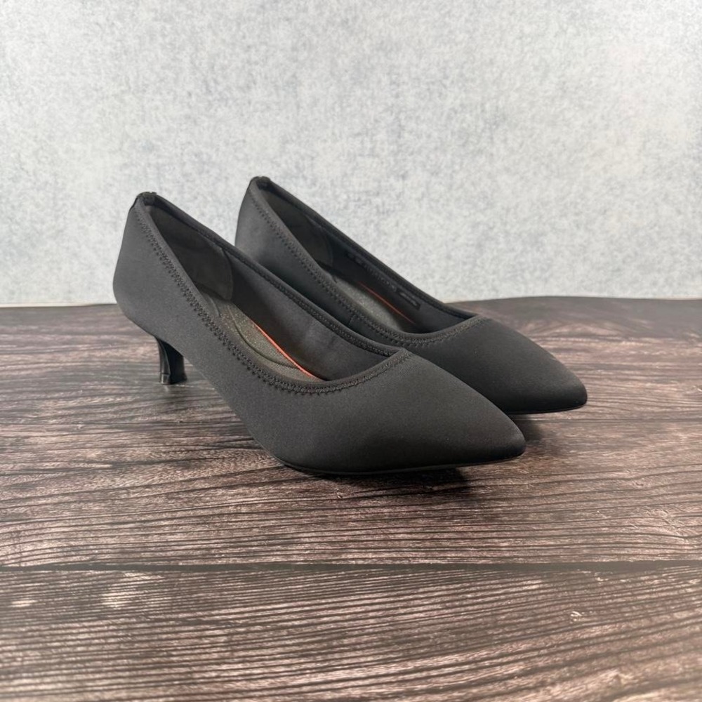 Rockport women's size 9 black pointed toe kitten heels Size US 8.5